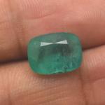 6 ct. Natural Zambian Emerald Cushion Cut Loose Gemstone Vivid Green Emerald
